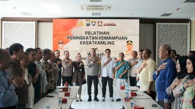 Optimalkan Peran Satkamling untuk Kondusifitas Kamtibmas, Polresta Sidoarjo Bekali Pelatihan Anggota